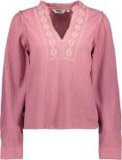 Only Onlemma ls detail v-neck top wvn cs heather rose