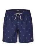 Happy Shorts Heren zwemshort palmbomen donker print