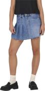 Only Onlkadie reg pleat dnm skort mae light blue denim