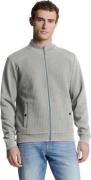 No Excess Sweater full zipper jacquard mix grey melange