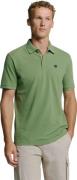 No Excess Polo pique garment dyed green