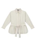Olaf Hussein Stripe tie shirt ls blouses w200304