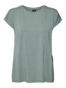Only Onlsmilla sl v-neck frill top jrs olijf