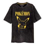 Pokemon Unisex volwassen pikachu acid wash t-shirt