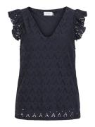 Vila Viamalina v-neck cs toppb navy