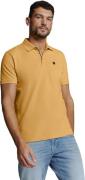 No Excess Polo pique garment dyed yellow