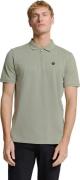 No Excess Polo zip pique garment dyed smoke