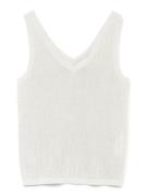 Vero Moda vmluxlight pointelle sl v-neck top 10330773 snow white