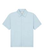 Olaf Hussein Boxy mini check shirt korte mouw overhemden m210302