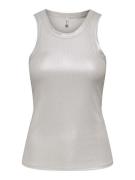 Only onlsol life s/l glitter rib top jrs 15325270 cloud dancer