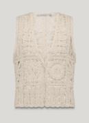 Summum gilet flower crochet knit 7s7921-70021 122 ivory