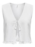Only Onljakiri linen sl emb vest ptm off-white