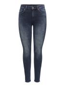 Only Onlblush life mid sk ank raw rea409 blue denim