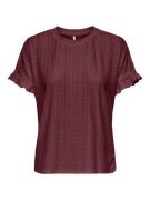 Only Onlsmilla s/s frill mix top cs jrs