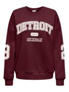 Only onlvictory l/s o-neck fit swt 15362900 cabernet