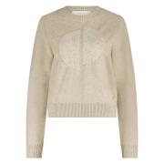 Nukus Intarsia pullover zand