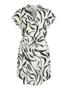 Vila Viclo ss short dress ecru dessin