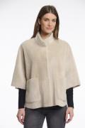 Rino & Pelle faux fur cape dewi.7002511 9030 birch