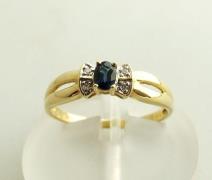 Christian Gouden saffieren ring met diamanten