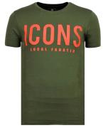 Local Fanatic Icons grappige t-shirt