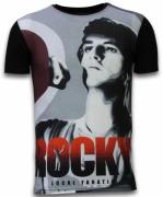 Local Fanatic Rocky balboa digital rhinestone t-shirt