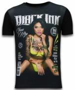 Local Fanatic Black ink crew digital rhinestone t-shirt