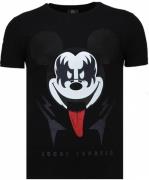 Local Fanatic Kiss my mickey rhinestone t-shirt