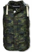 Yole Bodywarmer camouflage vest capuchon